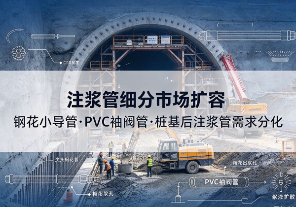 瑞金注浆管细分市场扩容，隧道钢花小导管、PVC 袖阀管、桩基后注浆管需求分化